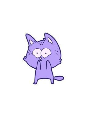 Çizgi film kedisinin yıldız patlaması etkisi animasyonu