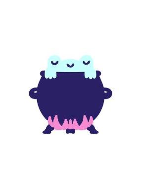 Bir kazanda kurbağa satışı animasyonu