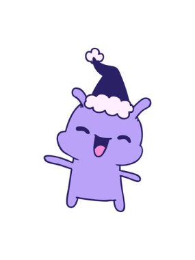 Kawaii uzaylısının el çizimi çizgi filminin animasyonunu salla ve durdur