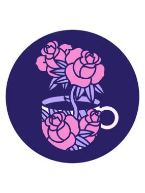 bir fincan ve çiçeğin görüntüsünün canlandırma efektini göster