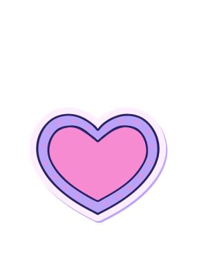 Geleneksel bir kalp stilinde dövme çıkartması yapıştırmak