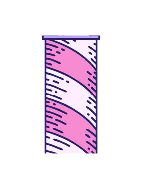 Berber direğinin ikonik dövme stili görüntüsünün dönen hareketli animasyonu