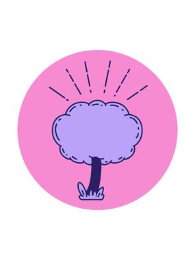 Dövme biçimindeki ağacın dönen hareketli animasyonu