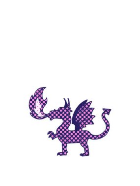 Çizgi roman tarzı kırmızı ejderhanın zıplama hareketi animasyonu