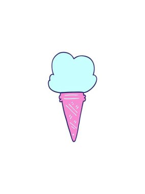 Yüzü olan dondurmanın radyoaktif parlak animasyonu