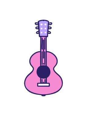 Geleneksel akustik gitarın animasyonunu salla ve durdur