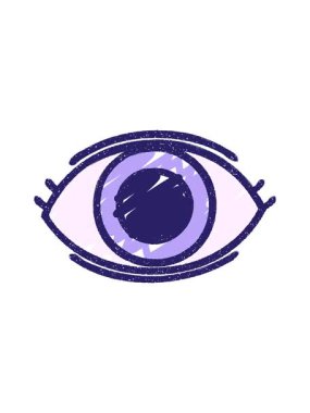 Bir Göz Sembol Tebeşiri Çiziminin hareketli animasyonu