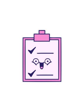 Tatlı çizgi film kontrol listesinin bölünme efekti canlandırması