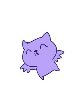 Şirin bir kawaii yarasasının gösterişli satış animasyonu