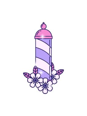 Berber direğinin simgesel dövme stili çizgi filminin simgesel etkisi.