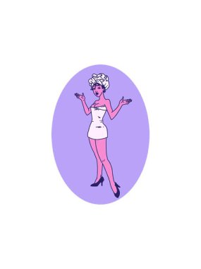 Dövmenin radyoaktif ışıldayan animasyonu. Havlu giymiş bir kızın geleneksel stili.