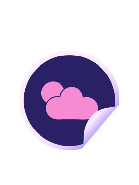 Yanıp sönen radyal çizgiler. Güneş ışığı ve bulutun dairesel kabuk soyma çıkartması çizgi filmi.