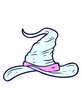 Çizgi film sihirbazları şapkasının neon ışık efekti animasyonu