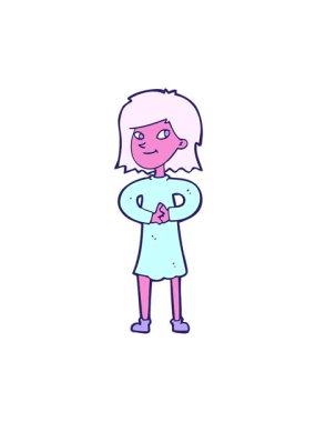 Mutlu bir kadının titreşimli hareketi