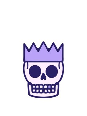 Bir kafatası ve taç görüntüsünün canlandırılması