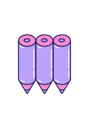 Yanıp sönen radyal çizgiler renkli kalemlerin canlandırılması