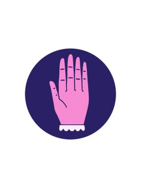 Bir el simgesinin ikonik dövme tarzının gösterişli satış animasyonu