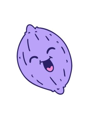 Mutlu bir limonun serbest çizim hareketli animasyonu