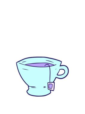 Bir fincan çay çizgi filminin animasyonunu uzatıyorum.