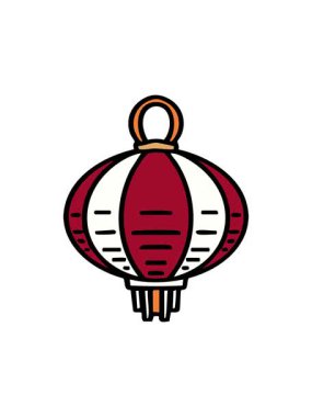 Geleneksel olarak yapılmış bir Japon asma fenerinin animasyonuna dikkat çekmek