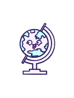 Coğrafya Dünyası Tebeşir Çiziminin basınçlı animasyonu