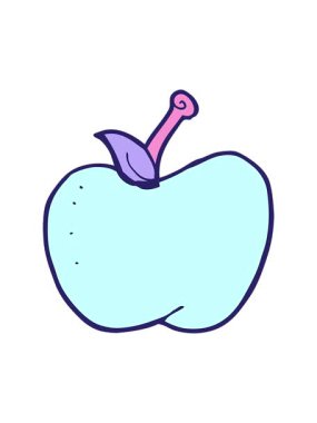 karikatür elmasının hareketli animasyonu