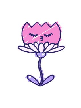 Mutlu Çiçek Tebeşiri Çiziminin basınçlı animasyonu