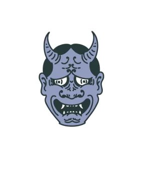 Japon tiyatro kabuki maskesinin yükselişi ve yüzen animasyonu