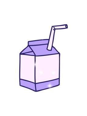 Sim efekti, el çizimi, karikatür el, meyve suyunun tuhaf bir çizgi filmi.