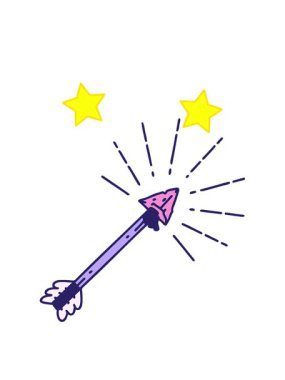 dönen yıldızlar geleneksel dövme stili eski çakmaktaşı ucu okunun animasyonu