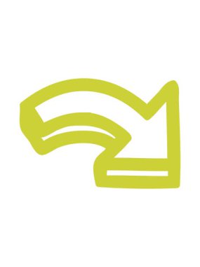 Yön ok sembolü tasarımının renk animasyonu değişiyor