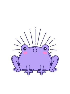 Geleneksel dövme stili mutlu kurbağa çiziminin yanıp sönen radyal çizgileri