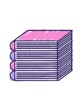 Okul Kitapları Tebeşir Çiziminin basınçlı animasyonu