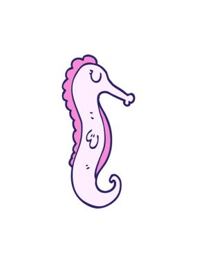 karikatür karikatür deniz atının basınçlı animasyonu