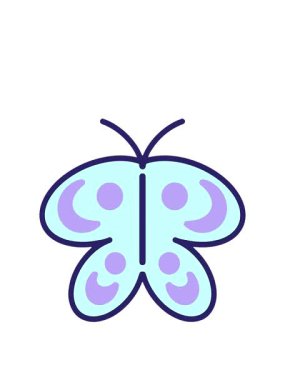 Basit ama sevimli kelebek çiziminin animasyonunu genişletiyor