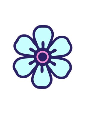 Dövme stili dekoratif çiçek resminin titreşimli hareketi