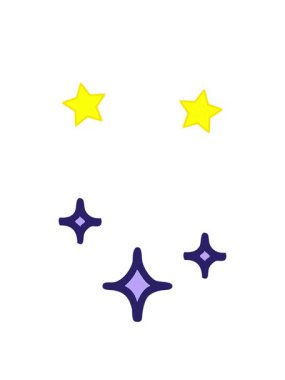 dönen yıldızlar bir yıldızın ikonik dövme şeklindeki görüntüsü.