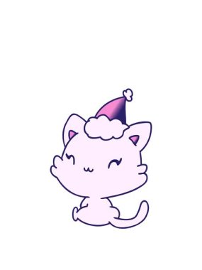 Kawaii kedisinin çizilmiş el animasyonunu genişletiyorum.