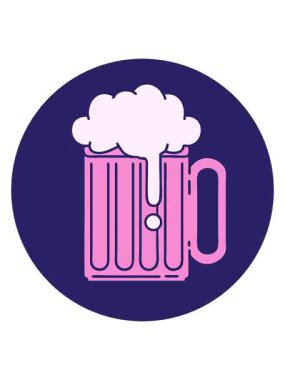 Bir bira tankardının titreyen hareketli animasyonu