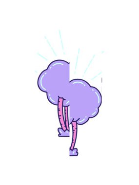 Geleneksel dövme stili ağaç tasarımının bölünmüş hareket animasyonu