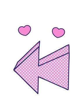 Çizgi roman illüstrasyonunun dönen kalp animasyonu