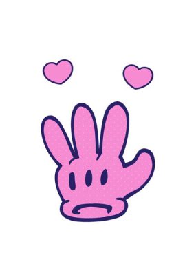 dönen kalpler geleneksel karikatür eldiveninin animasyonu