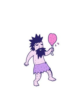 Yanıp sönen radyal çizgiler bir mağara adamının animasyonu