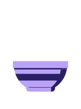 Bir kasenin düz renk çiziminin zıplama hareketi canlandırması