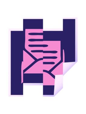 Bir mektup ve zarfın kare soyma etiketi karikatürünü bölme hareketi canlandırması