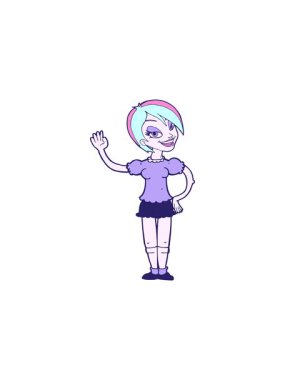 Karikatür sallayan kadının canlandırma etkisi