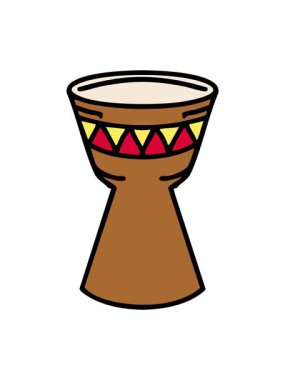 Geleneksel Brezilya karnaval enstrümanının ışık efekti animasyonu