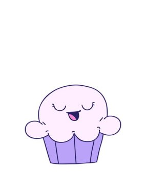 Mutlu bir pastanın çizgi filminin animasyonunu uzatıyorum.