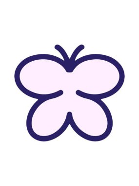 Parlak ışık efekti basit ve cesur bir kelebek çiziminin animasyonu