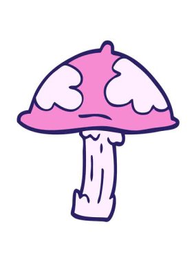 Çizgi filmin titreşimli animasyonu. Zehirli mantar.